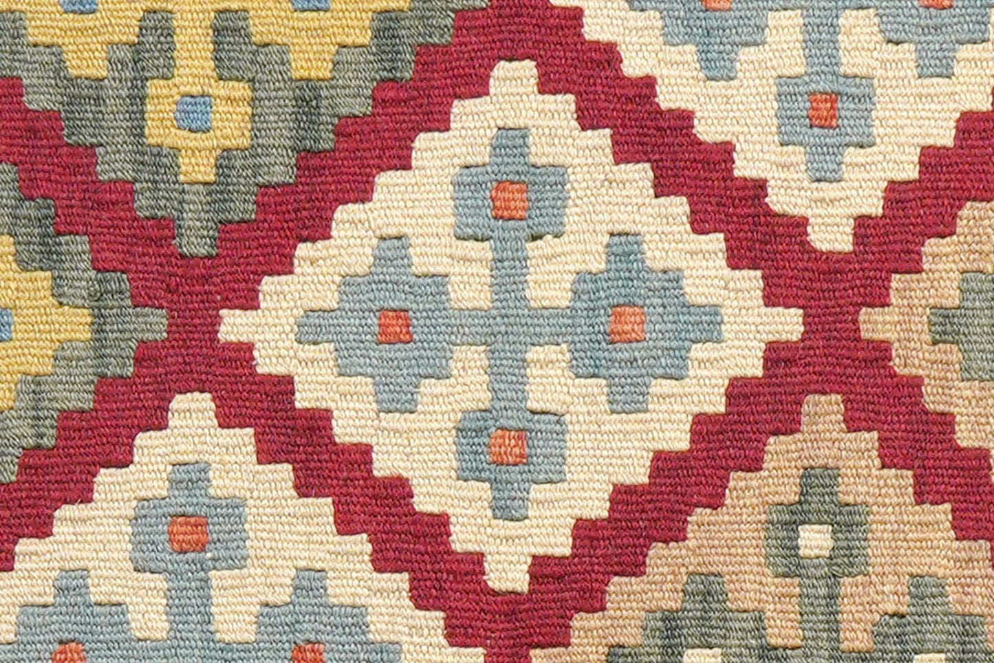 Kelim Gashgai — Handmade, 80x194 cm, Red, 100% Virgin Wool | View 5