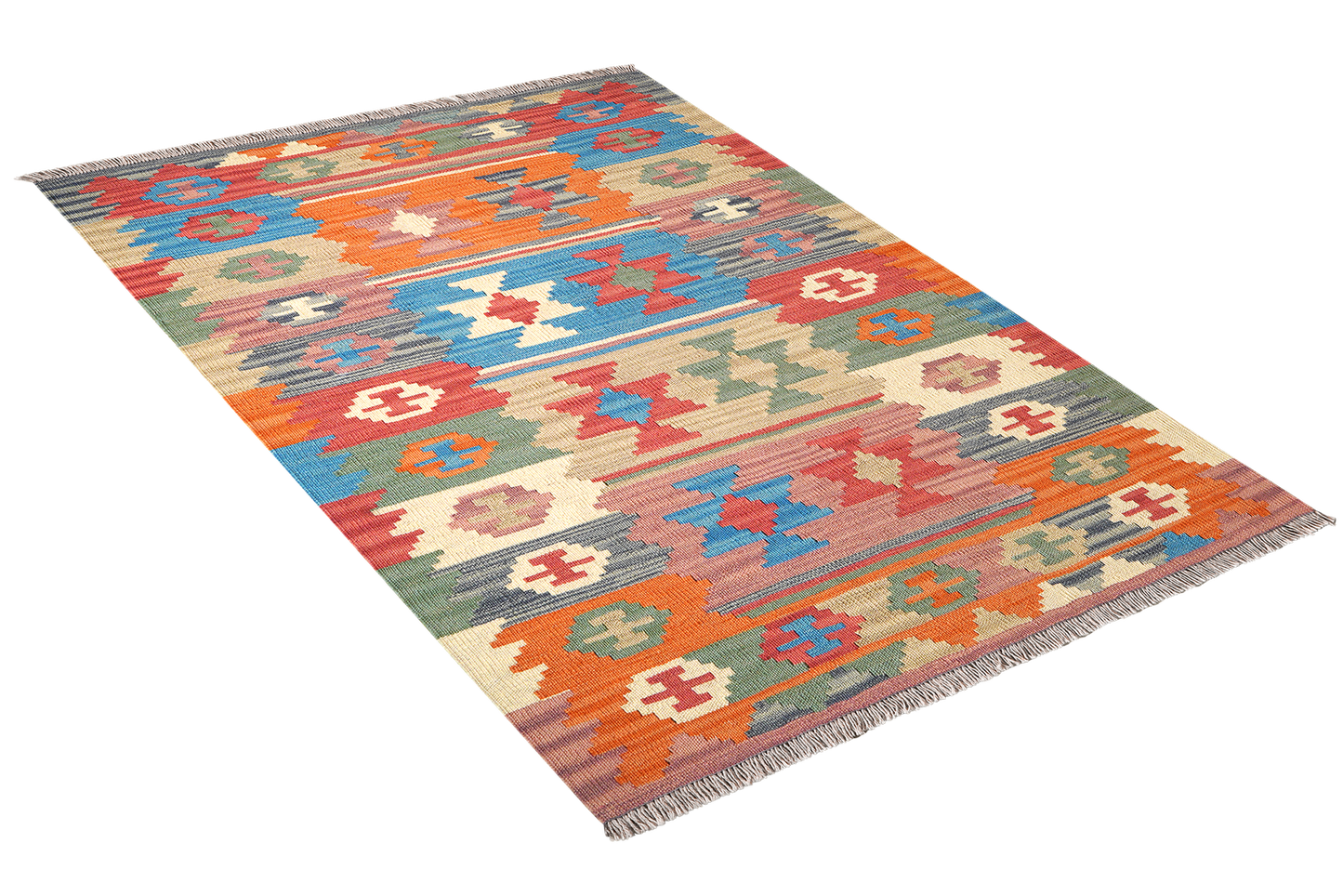 Kelim Gashgai — Handmade, 103x150 cm, Multicolor, 100% Virgin Wool | View 4