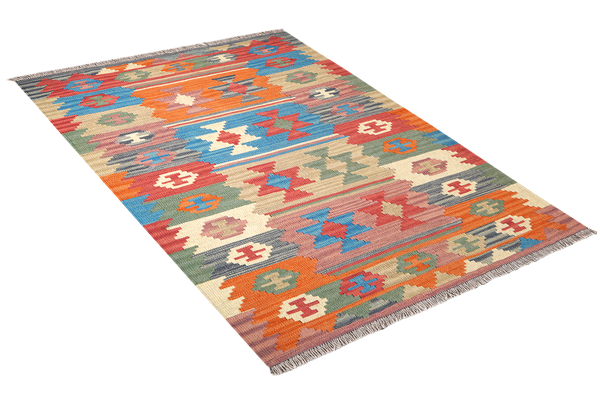 Kelim Gashgai — Handmade, 103x150 cm, Multicolor, 100% Virgin Wool | View 4