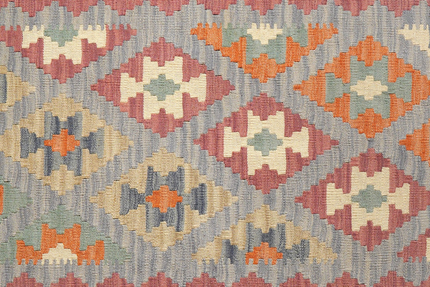 Kelim Gashgai — Handmade, 127x184 cm, Blue, 100% Virgin Wool | View 5