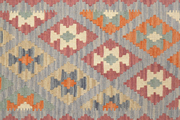 Kelim Gashgai — Handmade, 127x184 cm, Blue, 100% Virgin Wool | View 5