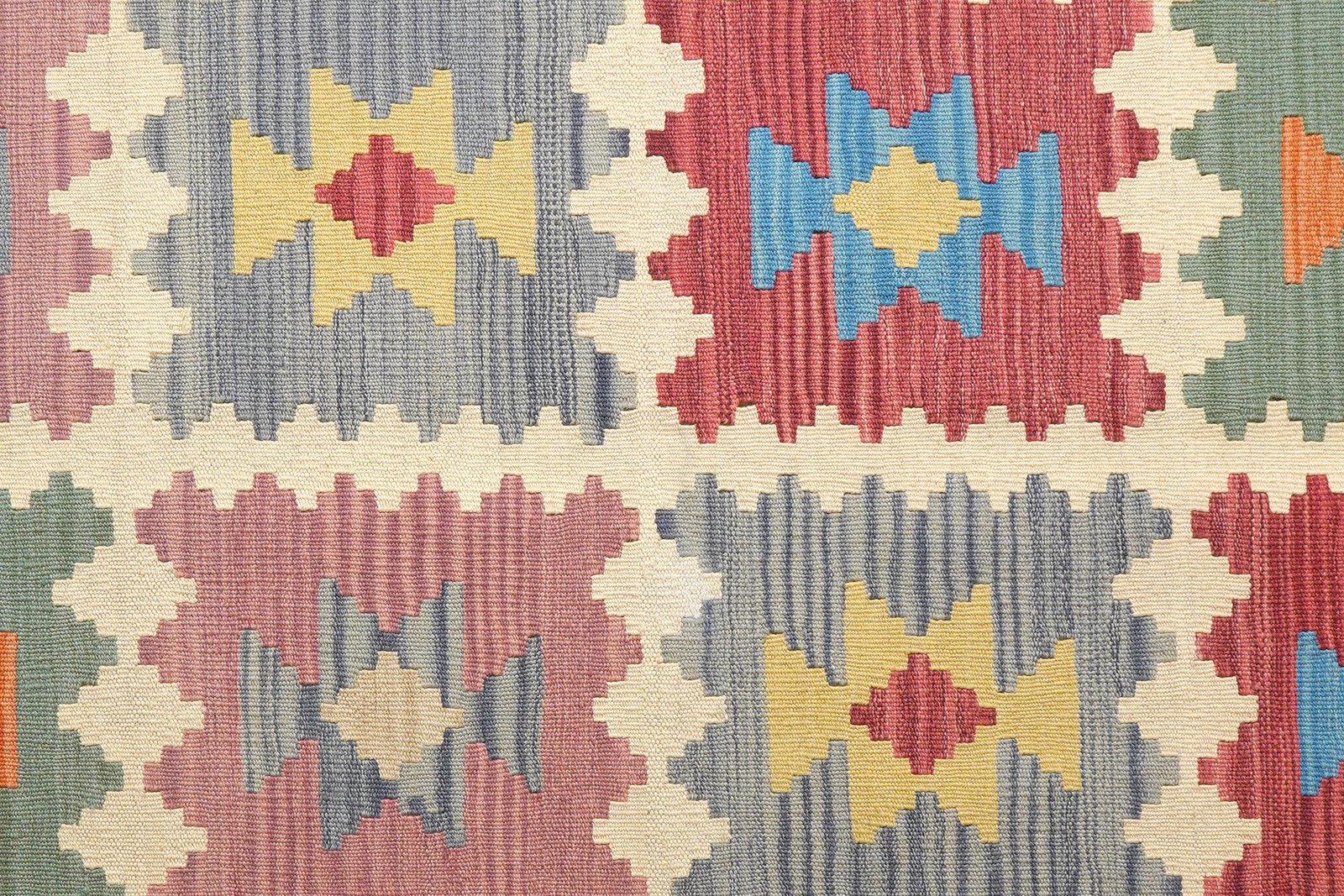 Kelim Gashgai — Handmade, 170x238 cm, Beige, 100% Virgin Wool | View 5