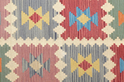 Kelim Gashgai — Handmade, 170x238 cm, Beige, 100% Virgin Wool | View 5