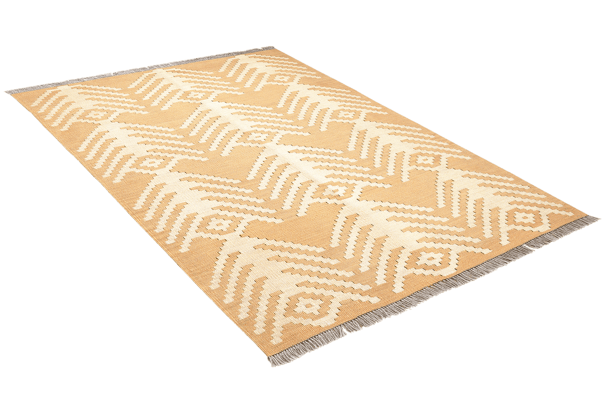 Kelim Gashgai · Handgewebt – Beige, 149x102 cm, 100% Schurwolle | Ansicht 4