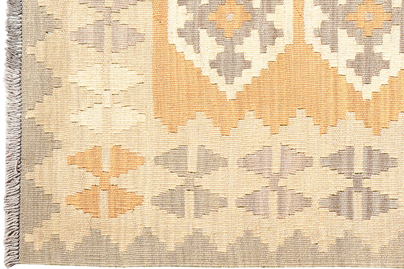 Kelim Gashgai — Handmade, 84x193 cm, Yellow, 100% Virgin Wool | View 3