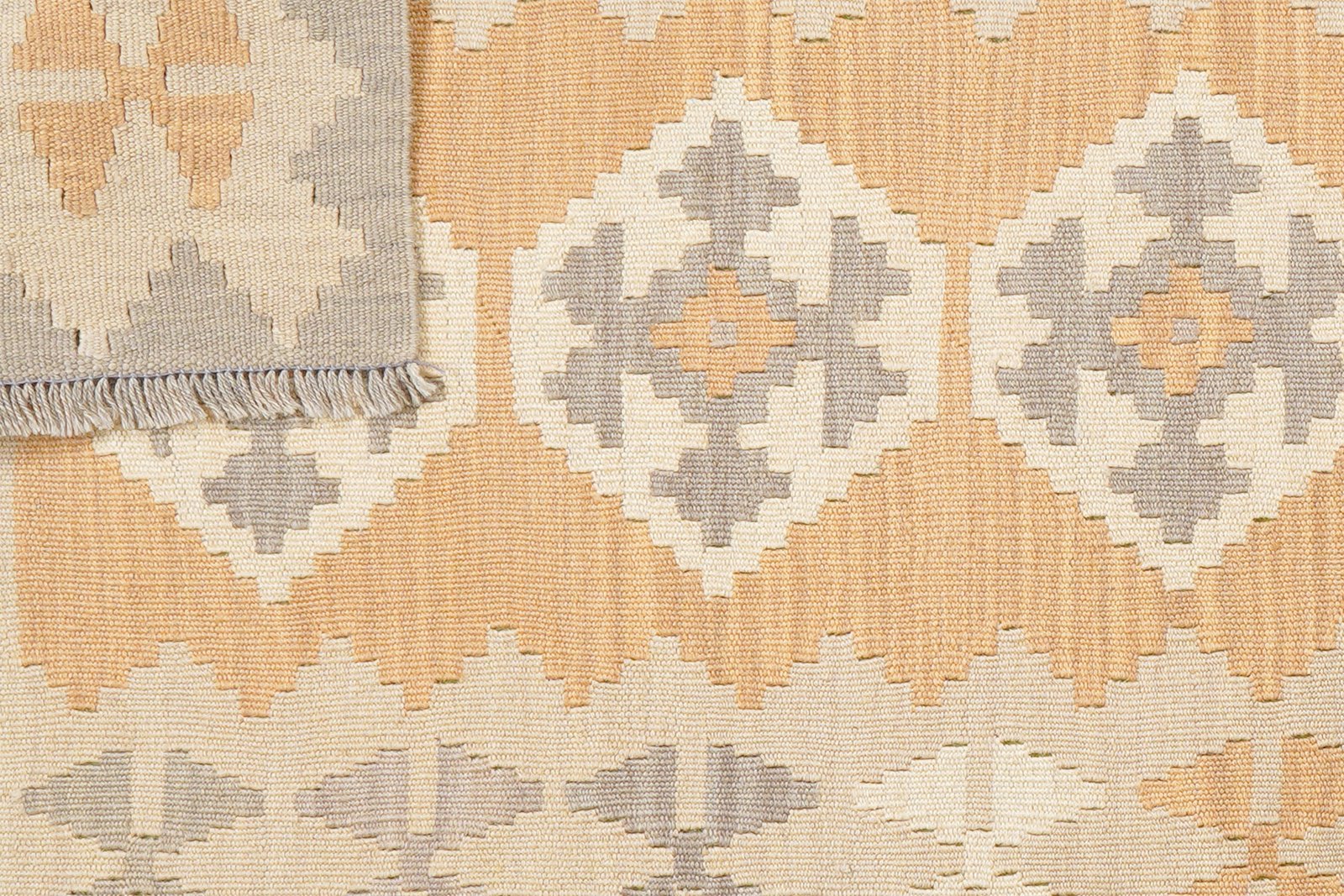 Kelim Gashgai — Handmade, 84x193 cm, Yellow, 100% Virgin Wool | View 6