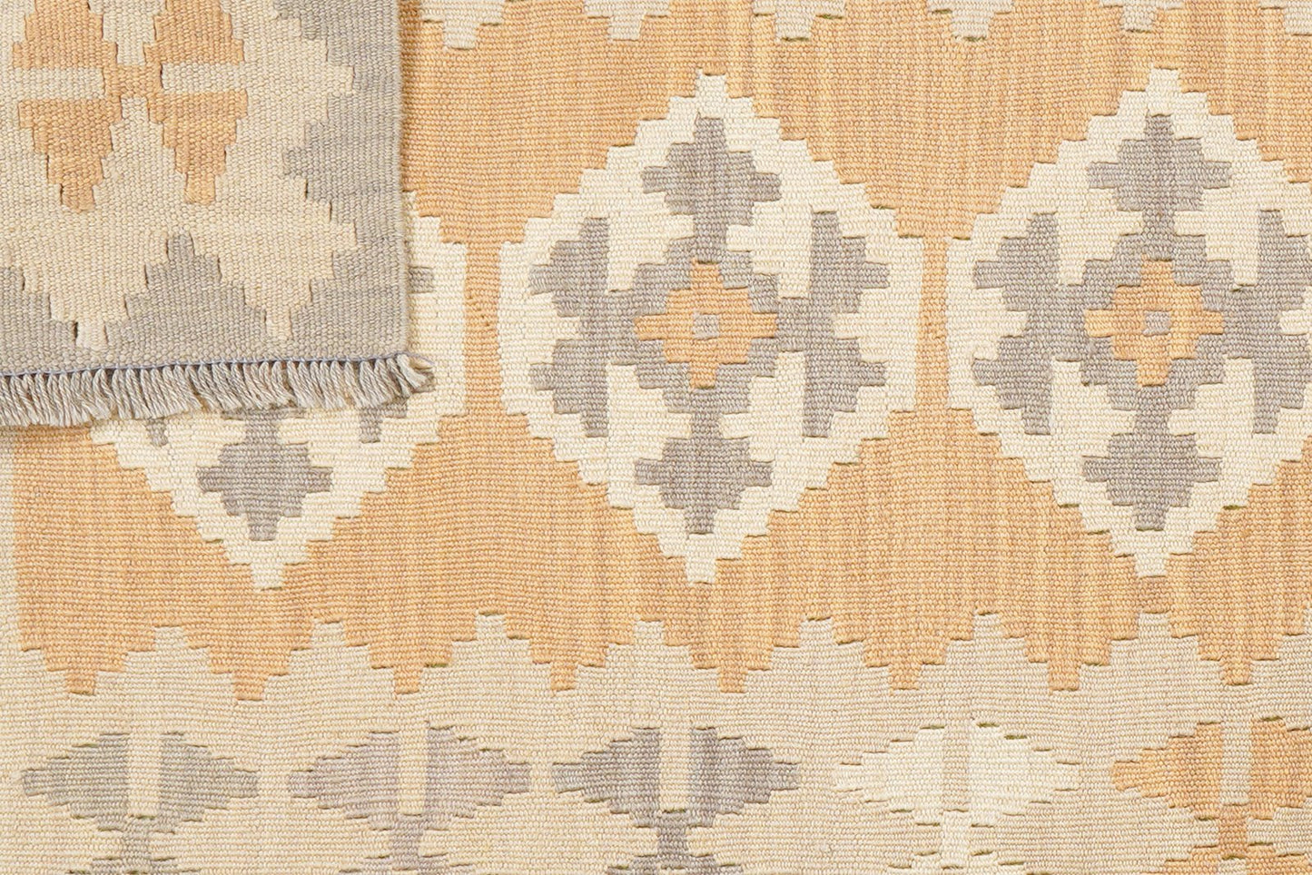 Kelim Gashgai — Handmade, 84x193 cm, Yellow, 100% Virgin Wool | View 6