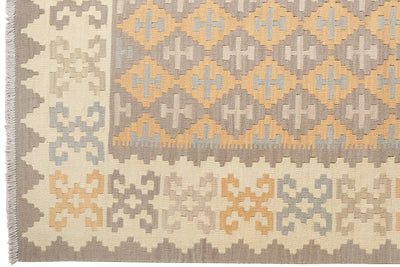 Kelim Gashgai · Handgewebt – Grau, 235x178 cm, 100% Schurwolle | Ansicht 3