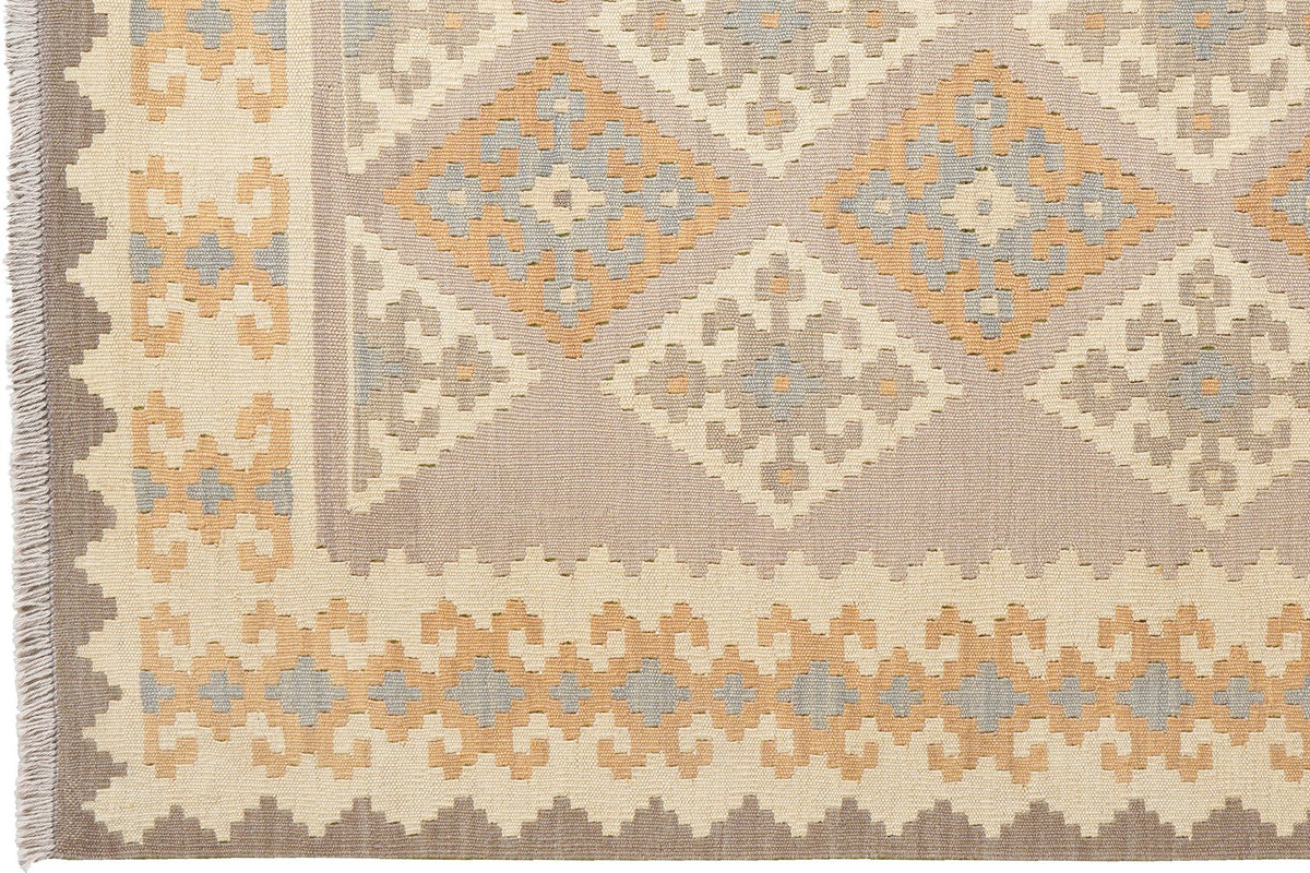 Kelim Gashgai · Handgewebt – Grau, 200x151 cm, 100% Schurwolle | Ansicht 3