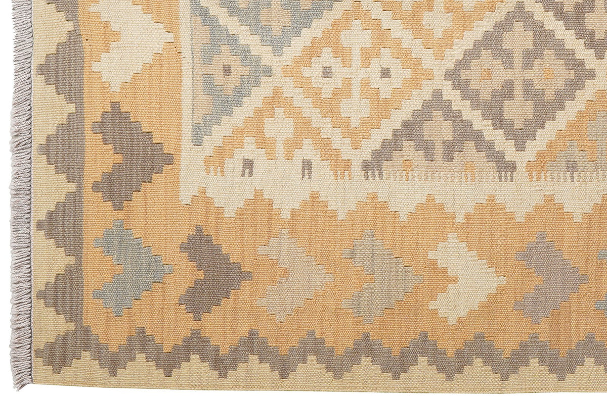 Kelim Gashgai · Handgewebt – Beige, 176x124 cm, 100% Schurwolle | Ansicht 3