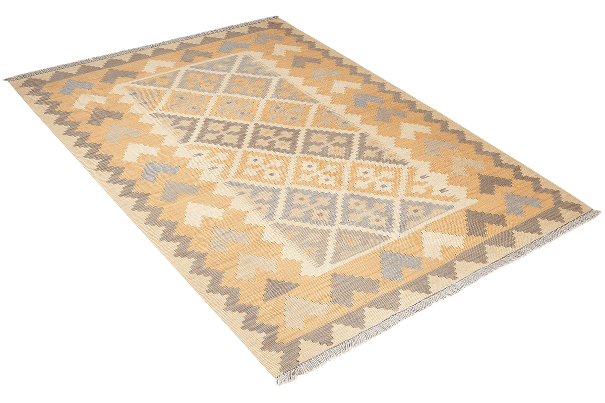 Kelim Gashgai · Handgewebt – Beige, 176x124 cm, 100% Schurwolle | Ansicht 4