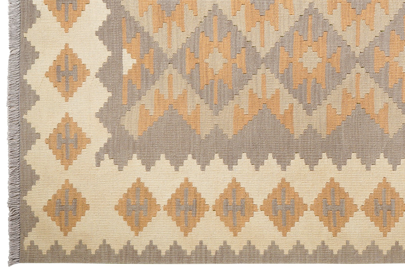 Kelim Gashgai — Handmade, 169x237 cm, Grey, 100% Virgin Wool | View 3
