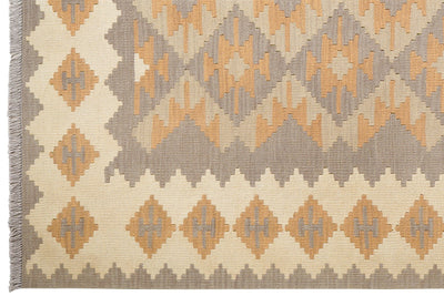 Kelim Gashgai — Handmade, 169x237 cm, Grey, 100% Virgin Wool | View 3