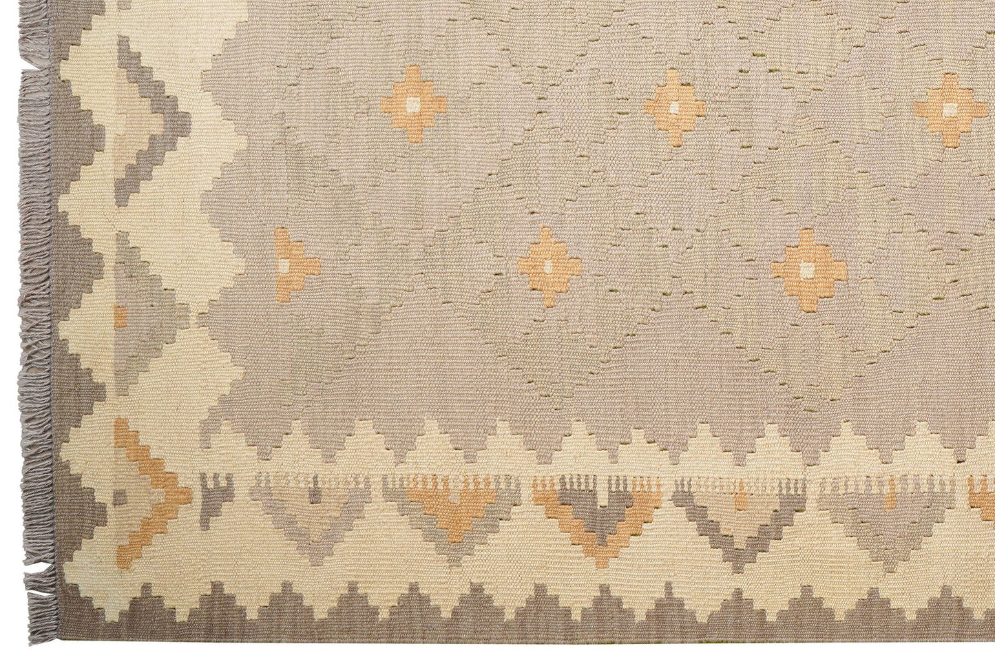 Kelim Gashgai · Handgewebt – Grau, 233x173 cm, 100% Schurwolle | Ansicht 3