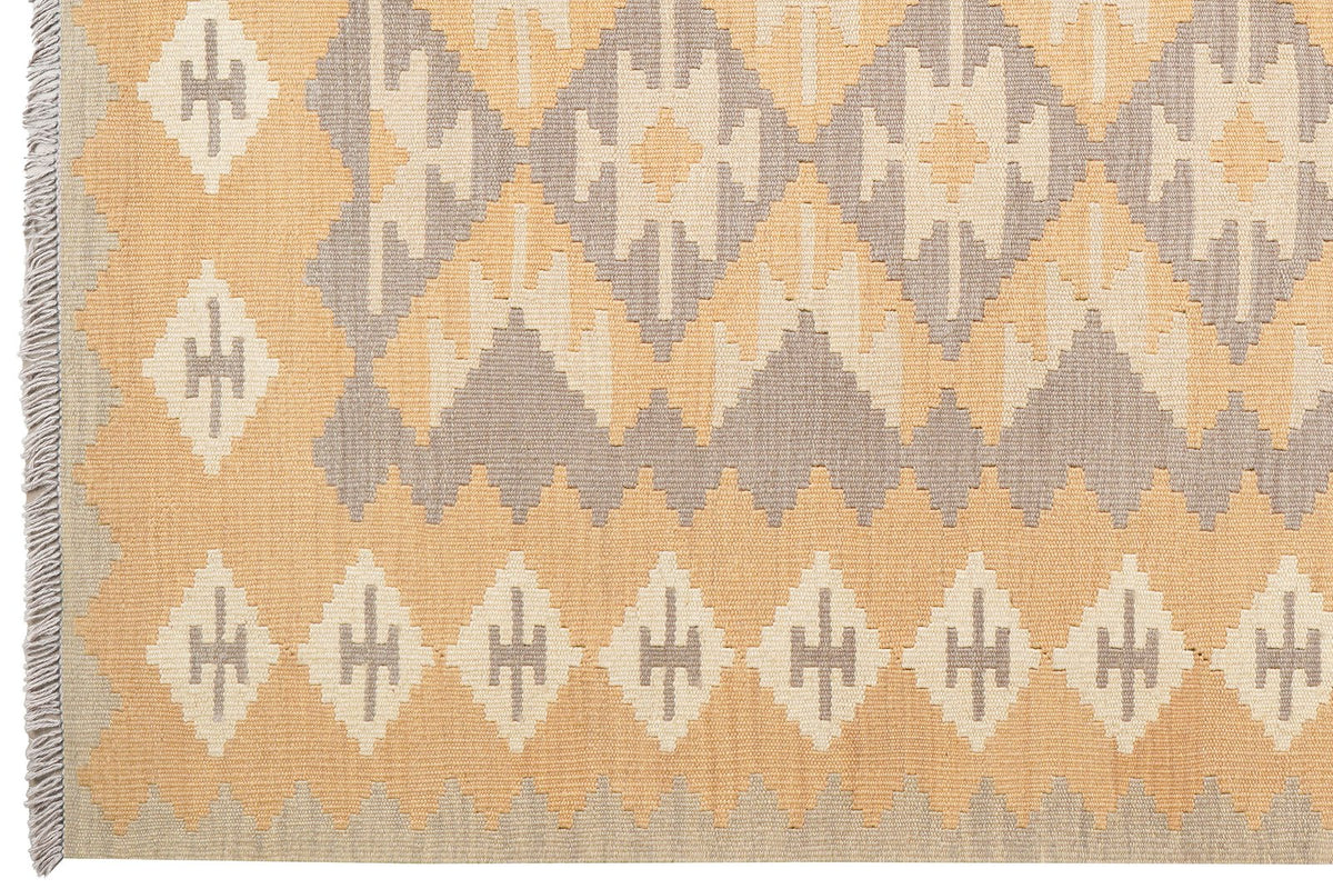Kelim Gashgai · Handgewebt – Grau, 230x168 cm, 100% Schurwolle | Ansicht 3