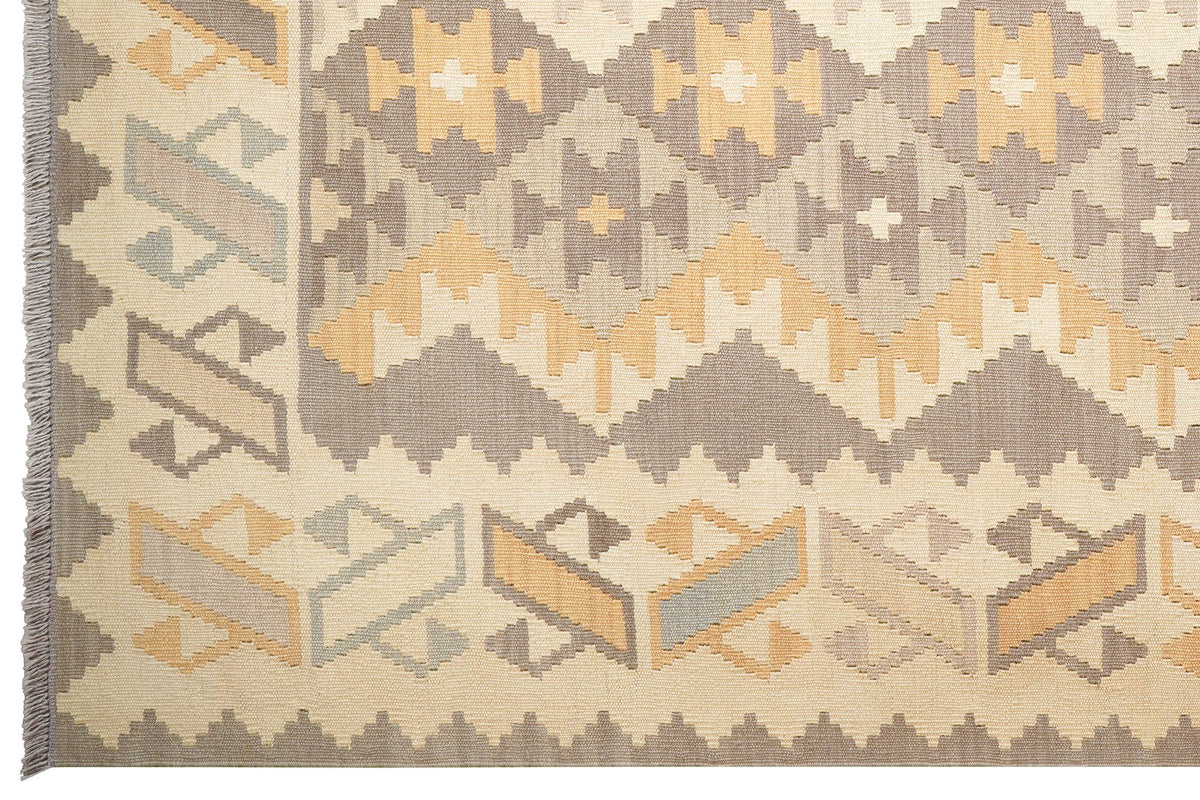Kelim Gashgai · Handgewebt – Beige, 285x201 cm, 100% Schurwolle | Ansicht 3