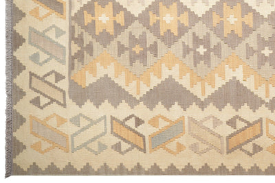Kelim Gashgai · Handgewebt – Beige, 285x201 cm, 100% Schurwolle | Ansicht 3