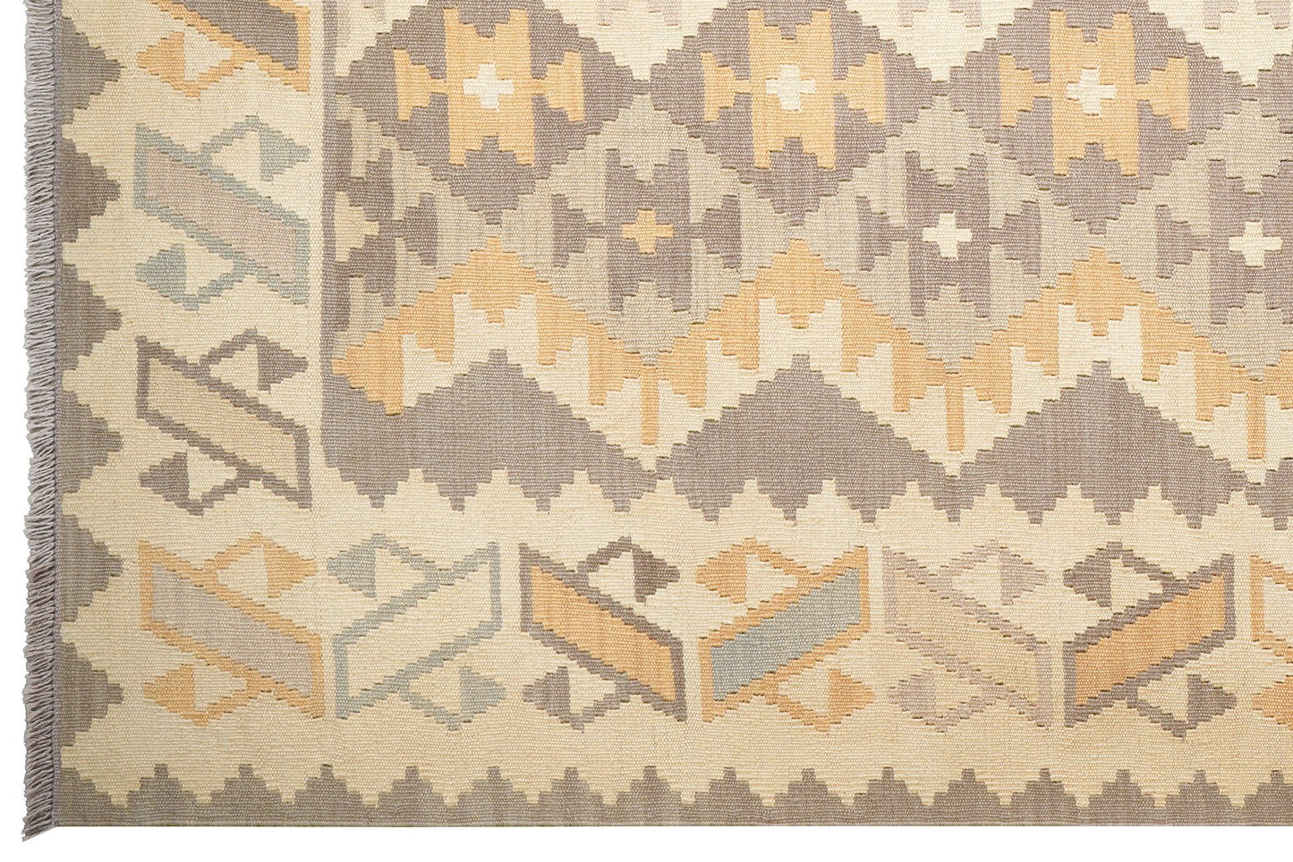 Kelim Gashgai · Handgewebt – Beige, 285x201 cm, 100% Schurwolle | Ansicht 3