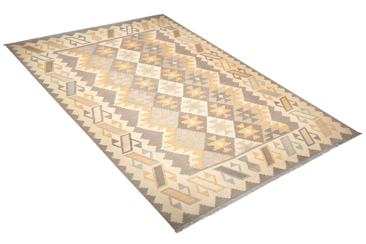 Kelim Gashgai · Handgewebt – Beige, 285x201 cm, 100% Schurwolle | Ansicht 4