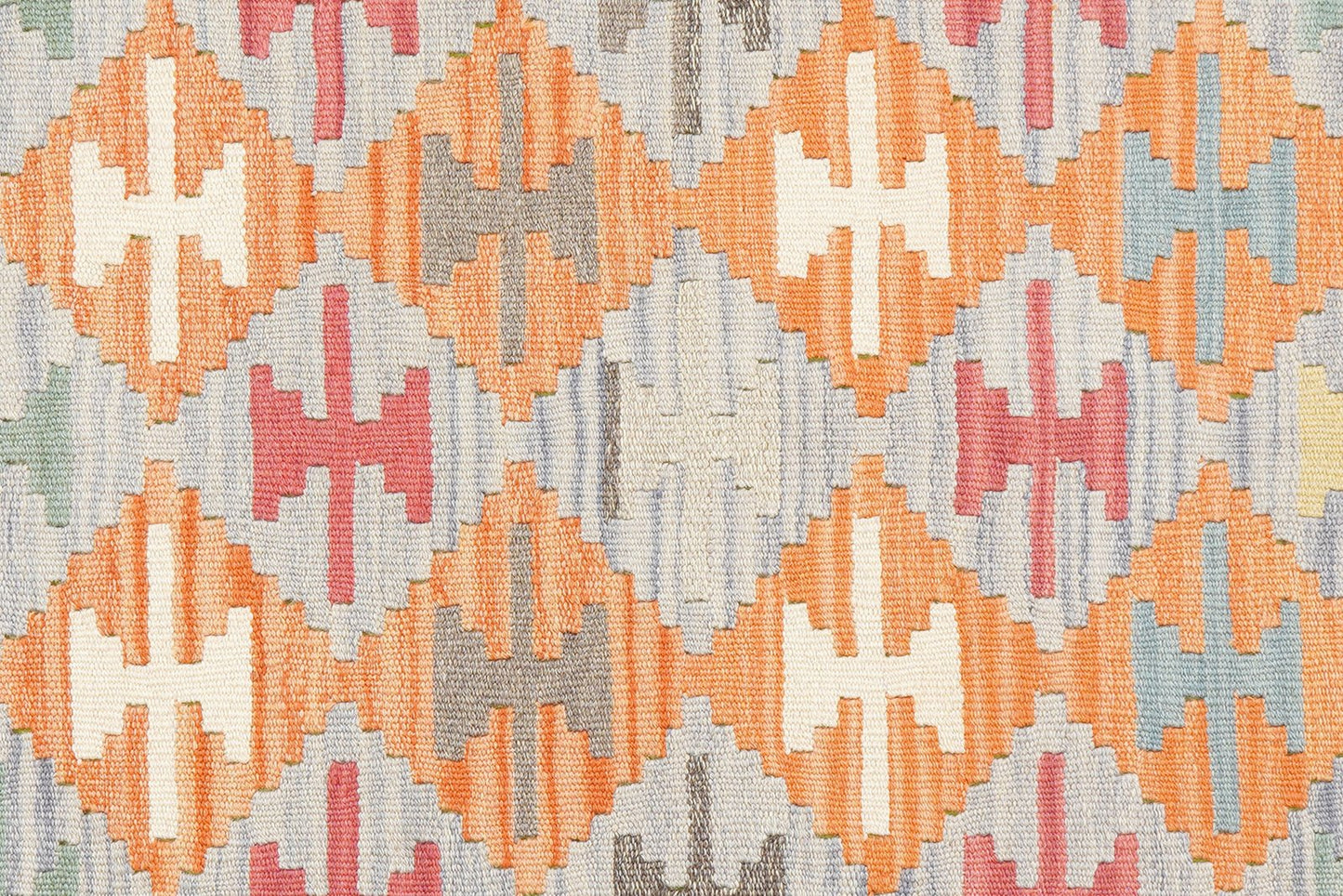 Kelim Gashgai — Handmade, 150x192 cm, Grey, 100% Virgin Wool | View 5