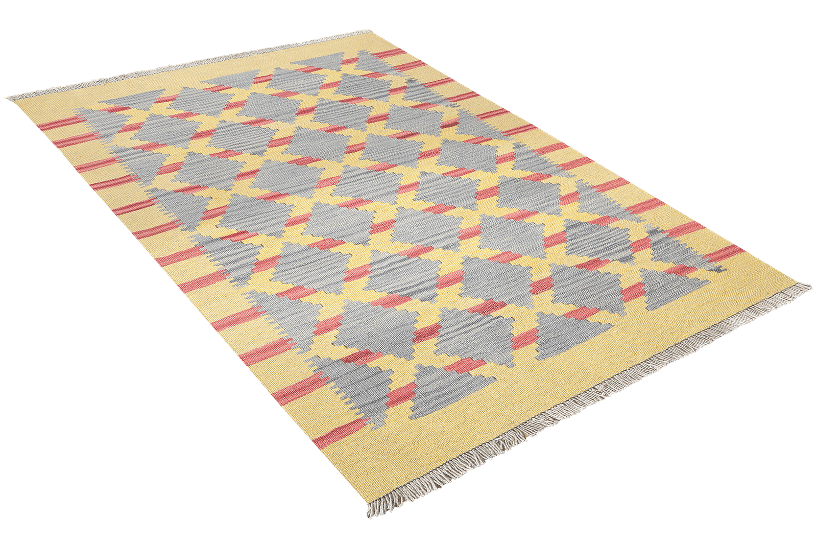 Kelim Gashgai — Handmade, 99x154 cm, Yellow, 100% Virgin Wool | View 4