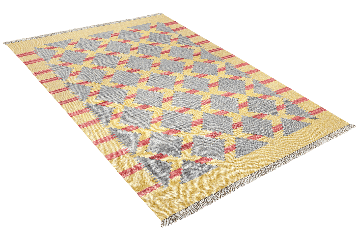 Kelim Gashgai — Handmade, 99x154 cm, Yellow, 100% Virgin Wool | View 4