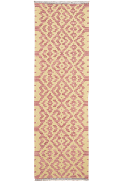 Kelim Gashgai — Handmade, 61x197 cm, Beige, 100% Virgin Wool | Main view