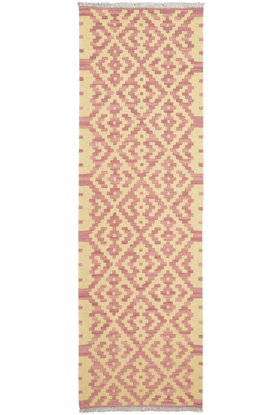 Kelim Gashgai — Handmade, 61x197 cm, Beige, 100% Virgin Wool | Main view
