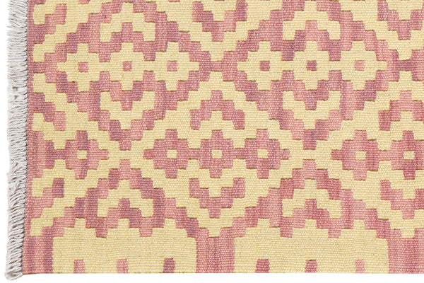 Kelim Gashgai — Handmade, 61x197 cm, Beige, 100% Virgin Wool | View 3