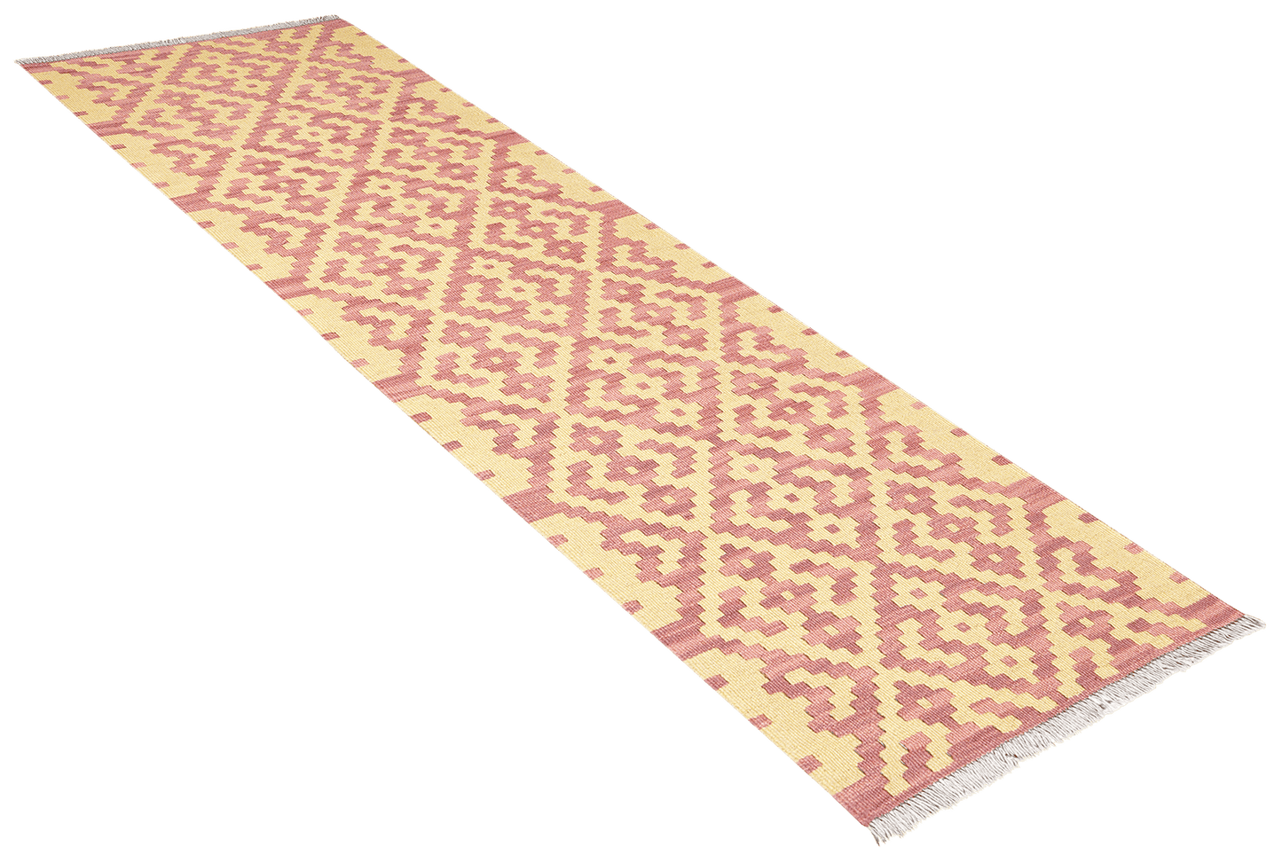 Kelim Gashgai — Handmade, 61x197 cm, Beige, 100% Virgin Wool | View 4