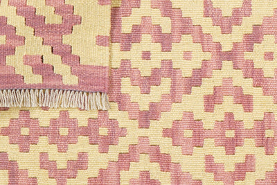 Kelim Gashgai — Handmade, 61x197 cm, Beige, 100% Virgin Wool | View 6
