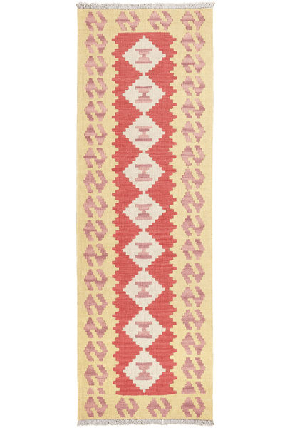 Kelim Gashgai — Handmade, 62x191 cm, Red, 100% Virgin Wool | Main view