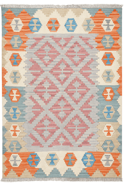 Kelim Gashgai — Handmade, 101x145 cm, Grey, 100% Virgin Wool | Main view