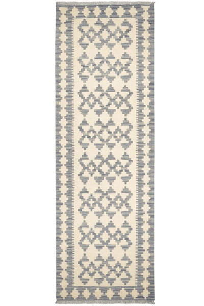 Kelim Gashgai — Handmade, 84x257 cm, Beige, 100% Virgin Wool | Main view