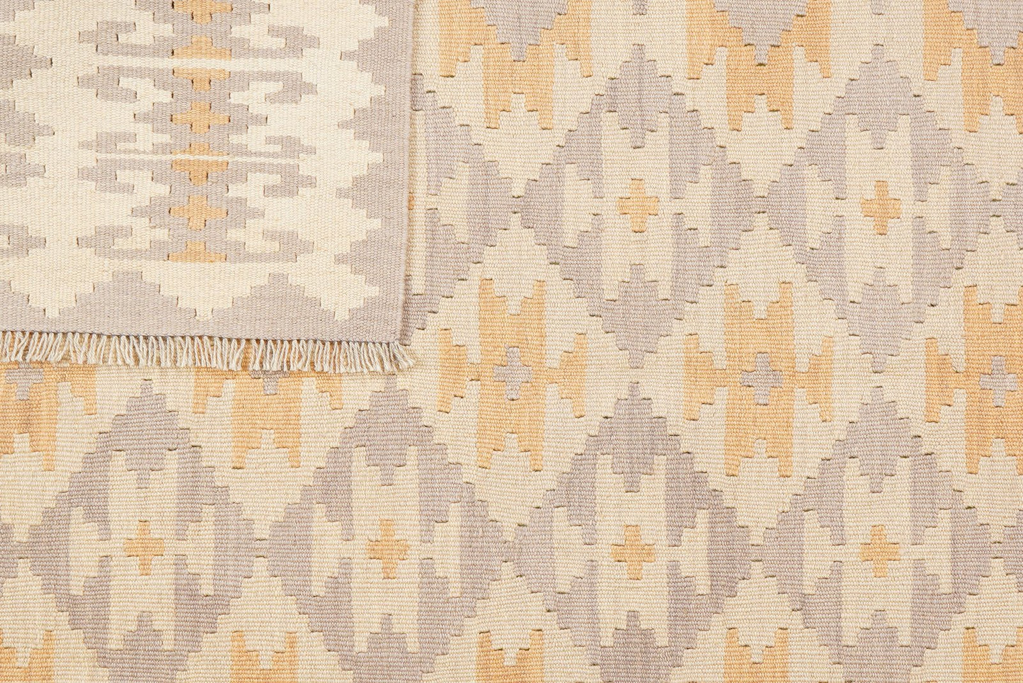 Kelim Gashgai · Handgewebt – Grau, 230x171 cm, 100% Schurwolle | Ansicht 6