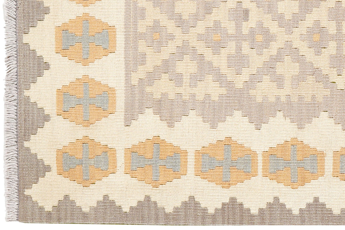 Kelim Gashgai · Handgewebt – Grau, 144x103 cm, 100% Schurwolle | Ansicht 3