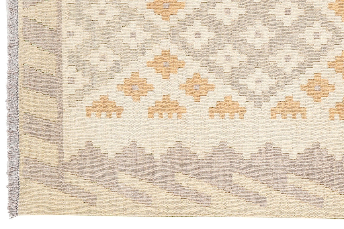 Kelim Gashgai · Handgewebt – Beige, 197x84 cm, 100% Schurwolle | Ansicht 3