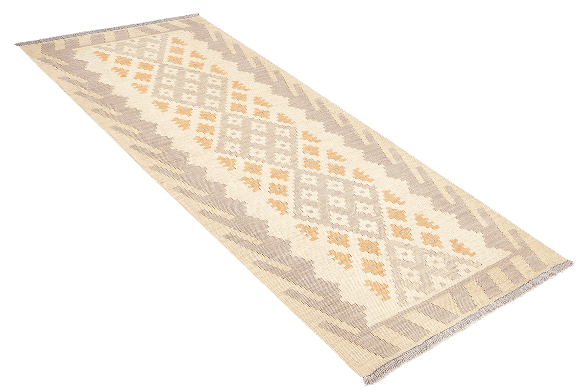 Kelim Gashgai · Handgewebt – Beige, 197x84 cm, 100% Schurwolle | Ansicht 4