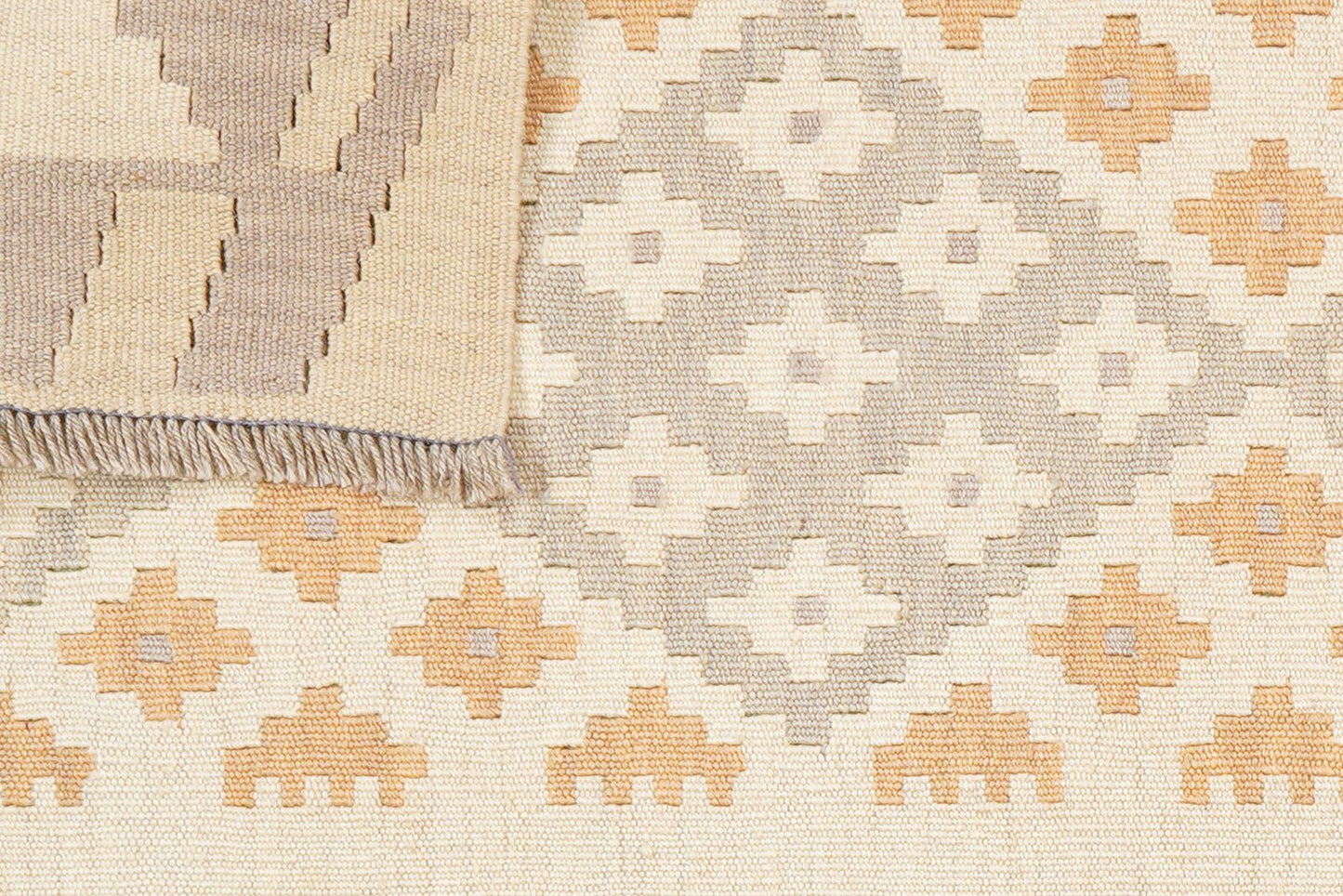 Kelim Gashgai · Handgewebt – Beige, 197x84 cm, 100% Schurwolle | Ansicht 6