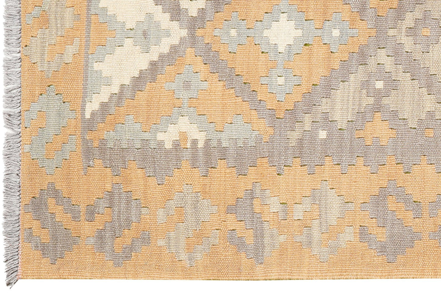 Kelim Gashgai · Handgewebt – Grau, 194x85 cm, 100% Schurwolle | Ansicht 3