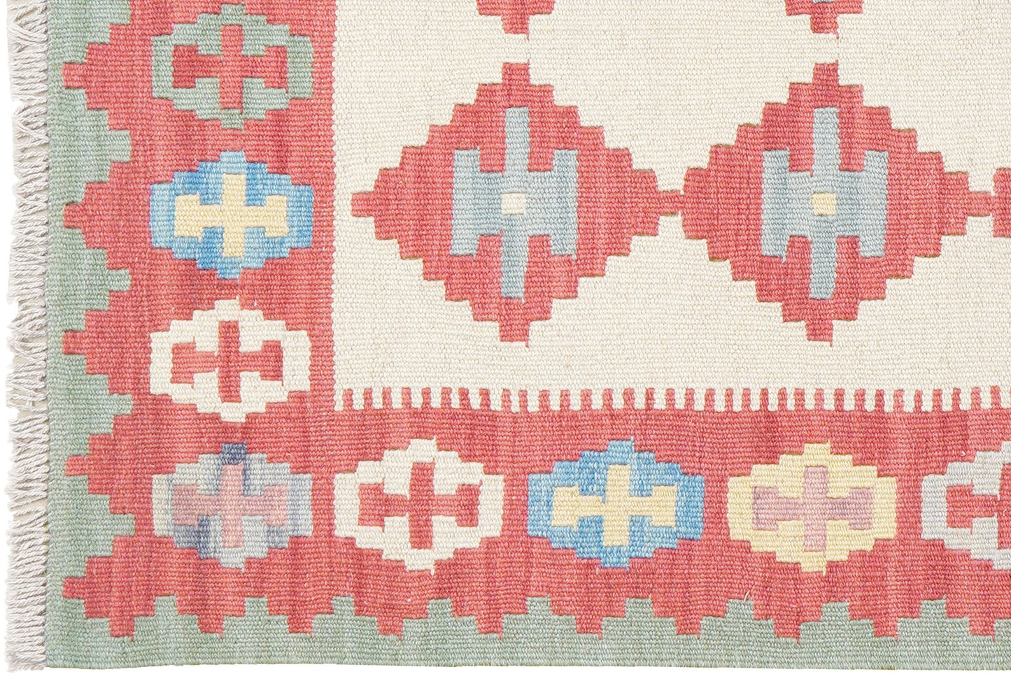 Kelim Gashgai — Handmade, 82x136 cm, Beige, 100% Virgin Wool | View 3
