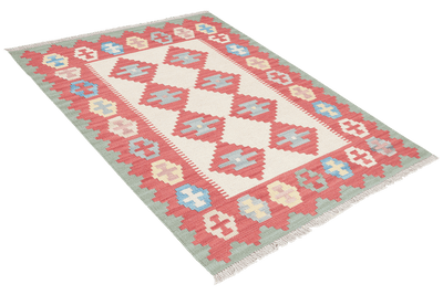 Kelim Gashgai — Handmade, 82x136 cm, Beige, 100% Virgin Wool | View 4