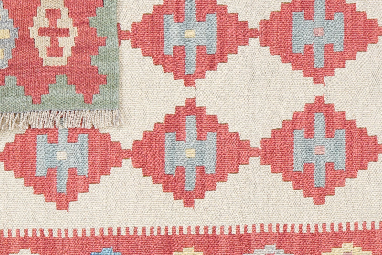 Kelim Gashgai — Handmade, 82x136 cm, Beige, 100% Virgin Wool | View 6