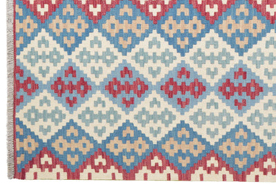 Kelim Gashgai — Handmade, 160x200 cm, Blue, 100% Virgin Wool | View 3