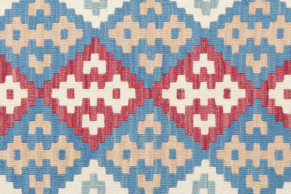 Kelim Gashgai — Handmade, 160x200 cm, Blue, 100% Virgin Wool | View 5