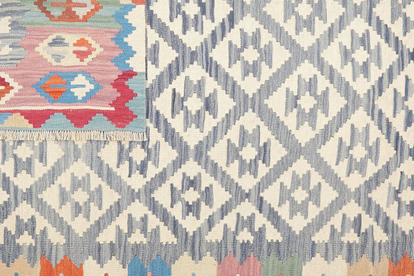 Kelim Gashgai — Handmade, 178x258 cm, Blue, 100% Virgin Wool | View 6