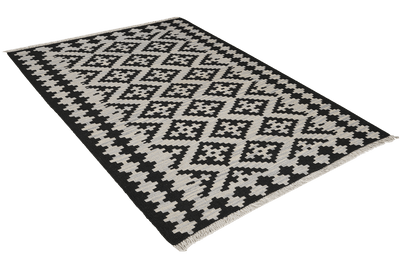 Kelim Gashgai — Handmade, 103x144 cm, Beige, 100% Virgin Wool | View 4