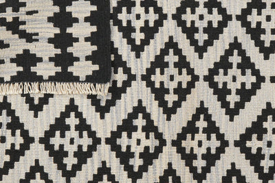 Kelim Gashgai — Handmade, 103x144 cm, Beige, 100% Virgin Wool | View 6