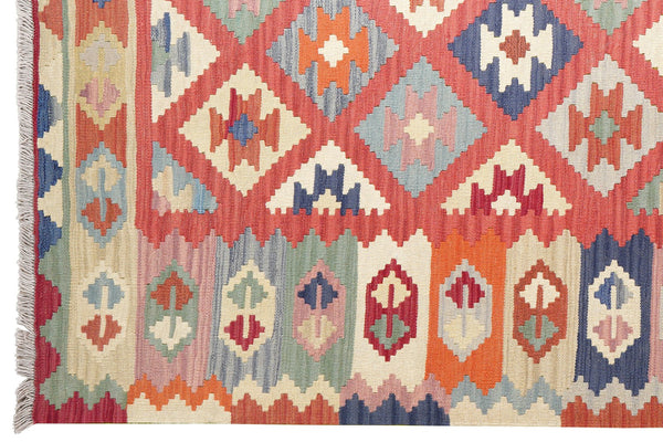 Kelim Gashgai — Handmade, 175x253 cm, Red, 100% Virgin Wool | View 3