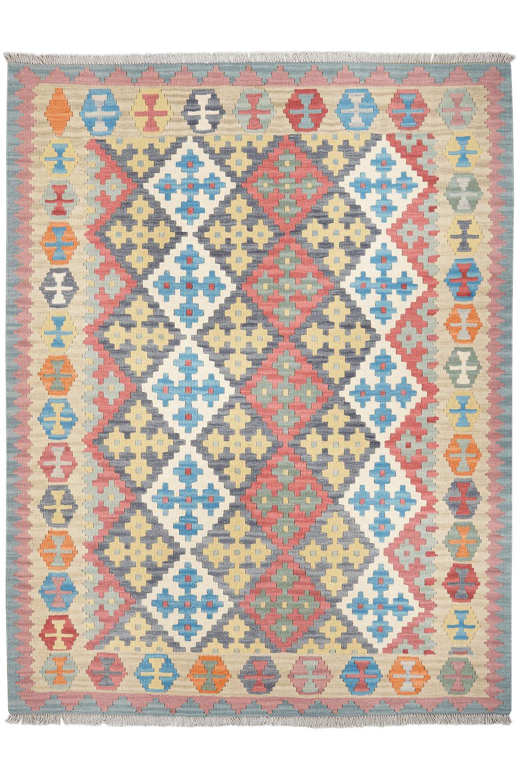 Kelim Gashgai — Handmade, 156x201 cm, Multicolor, 100% Virgin Wool | Main view
